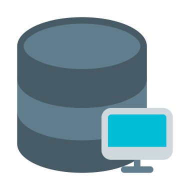 Bilgisayar veritabanı ağ kutsal kişilerin resmi, basit vektör çizim