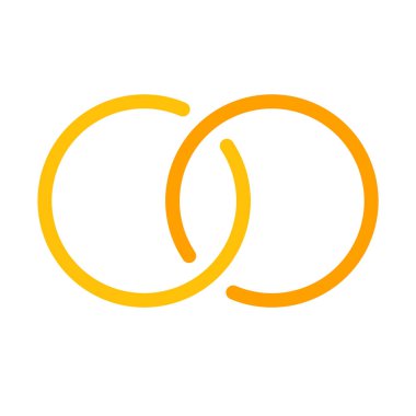 nişan yüzüğü simgesi, basit vektör çizim