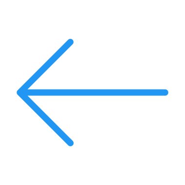 Sol ok simgesi, basit vektör çizim