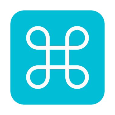 Dizüstü buyurmak anahtar simgesi, basit vektör çizim