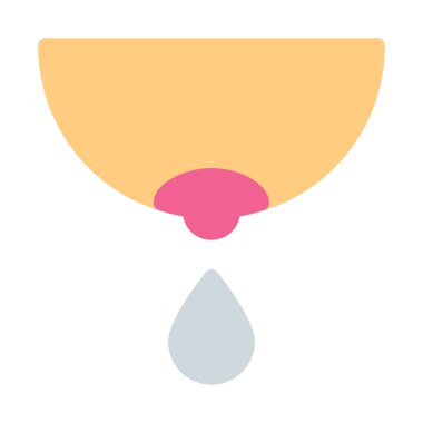 Anne meme besleme simgesi, basit vektör çizim