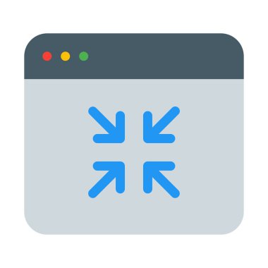 Çıkış tam ekran simgesini, basit vektör çizim