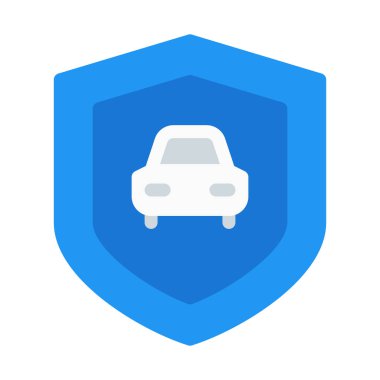 Araba güvenlik sistem kutsal kişilerin resmi, basit vektör çizim