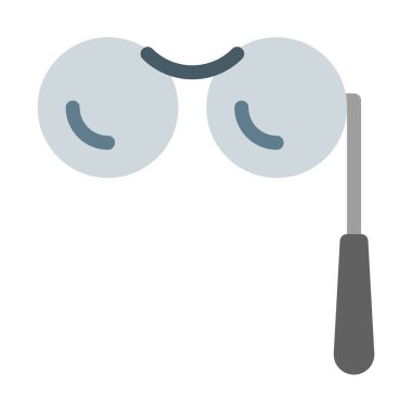 Vintage eski gözlük simgesi basit vektör çizim