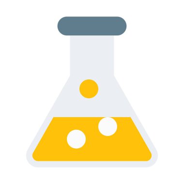 Kimyasal kabı cam simgesi, basit vektör çizim