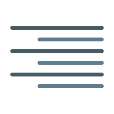 Sağ tarafta simgesi, basit vektör çizim Hizala