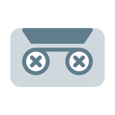 Ses kaset simgesi, basit vektör çizim