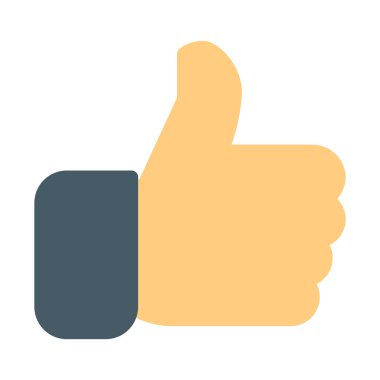 Başparmak yukarı veya simgesi, basit vektör çizim gibi