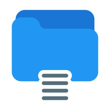 Seçili birden çok klasör simgesini, basit vektör çizim