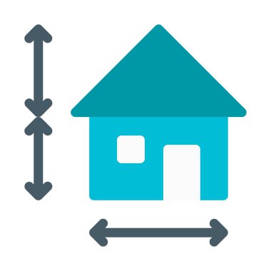 İnşaat planı simgesi, basit vektör çizim