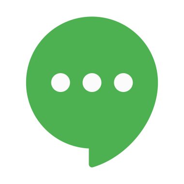 Sohbet veya ileti kabarcıklar simgesi, basit vektör çizim