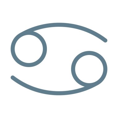 Kanser burç simgesi, basit vektör çizim