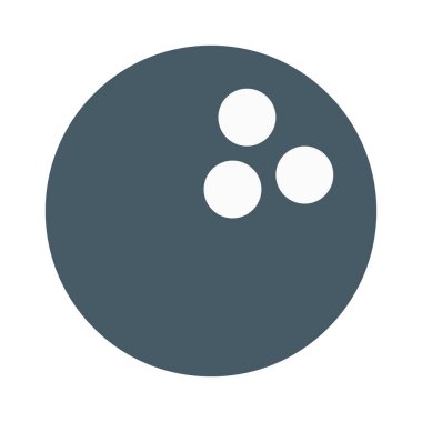 Bowling topu oyunu simgesi, basit vektör çizim