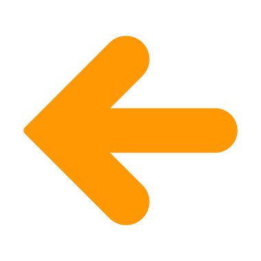 Sol yön ok simgesi, basit vektör çizim