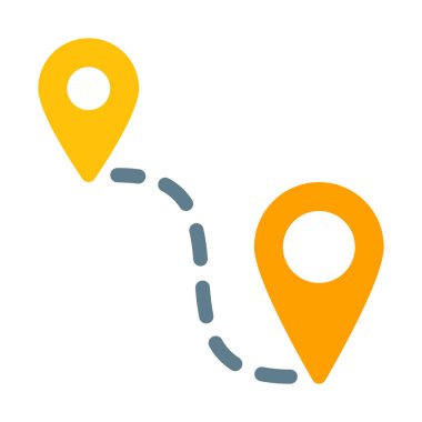 Harita navigasyon yol simgesi, basit vektör çizim