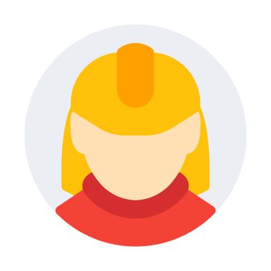 itfaiyeci üniforması simgesi, basit vektör çizim