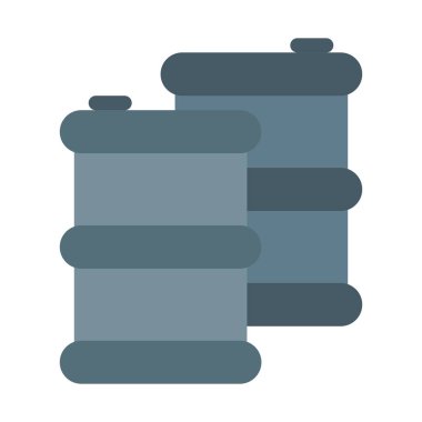 Gaz kapsayıcı veya davul simgesi, basit vektör çizim