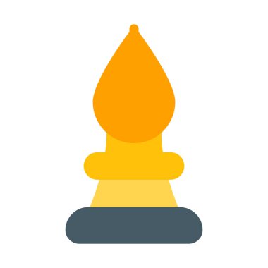 Bishop satranç oyunu simgesi, basit vektör çizim