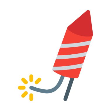 Veda kutlamaları havai fişek simgesi, basit vektör çizim