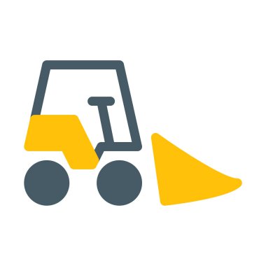 Mini ekskavatör araç simgesini, basit vektör çizim