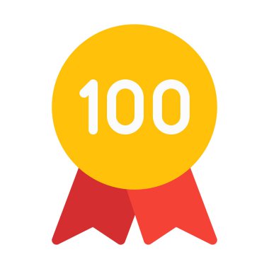 Yüz yıl yıldönümü simgesi, basit vektör çizim