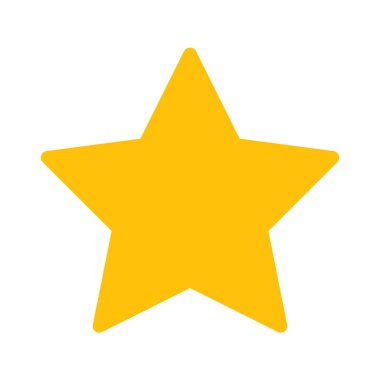 Boş yıldız ya da yer işareti simgesi, basit vektör çizim