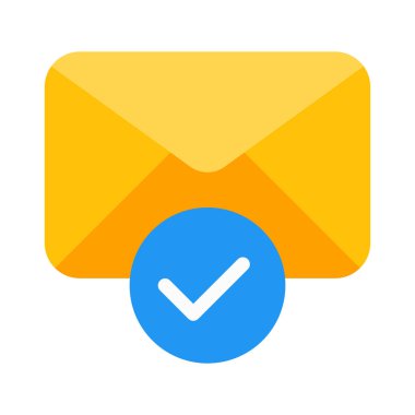 Gönder veya posta doğrulanmadı simgesi, basit vektör çizim