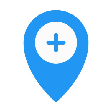 Harita konumu simgesi, basit vektör çizim Ekle