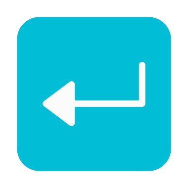 Klavye işlevi girin simgesi, basit vektör çizim