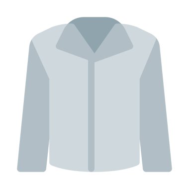 Kış ceket giymek simgesi, basit vektör çizim