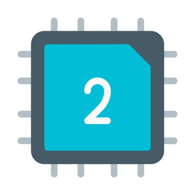 İki Bit bilgisayar kutsal kişilerin resmi, basit vektör çizim