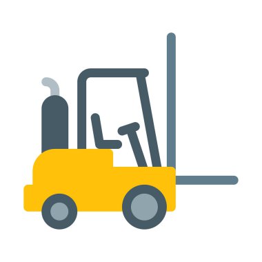 Kargo Fork lift simgesi, basit vektör çizim