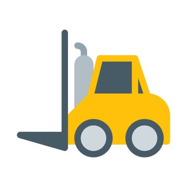 Forklift Elektrikli araç simgesini, basit vektör çizim