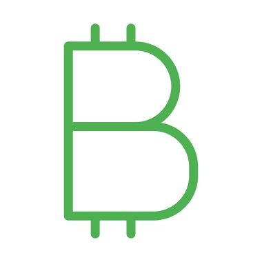 Bitcoin Cryptocurrency simgesi, basit vektör çizim