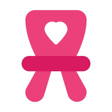 Bebek oturma sandalye simge, basit vektör çizim