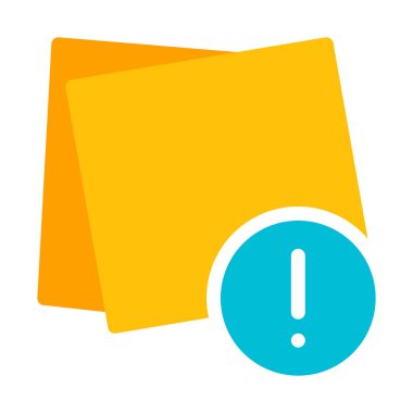 Dikkat Bu mesaj bildirim simgesi, basit vektör çizim