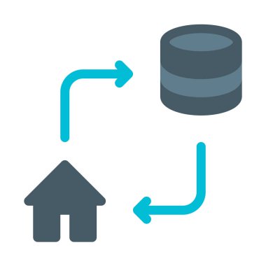 Eve online depolama simgesi basit vektör çizim