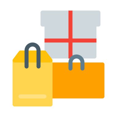 Mall alışveriş merkezi simgesini, basit vektör çizim