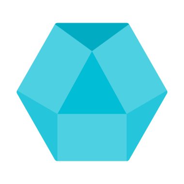 Dodecahedron uçak şekil kutsal kişilerin resmi, basit vektör çizim