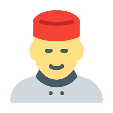 Otel garson simgesi, basit vektör çizim