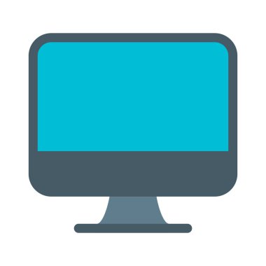 Bilgisayar monitör simgesini, basit vektör çizim