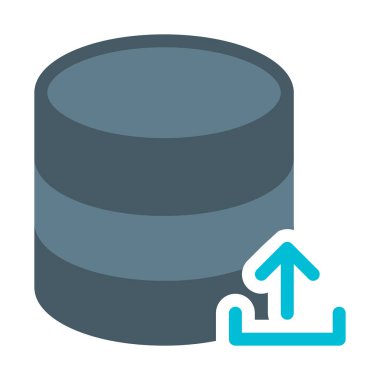 Veritabanı karşıya ağ simgesini, basit vektör çizim