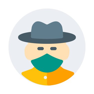 kovboy şapkası Icon, basit vektör çizim ile