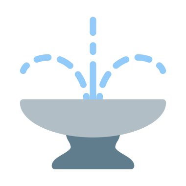 Kamu bahçe çeşmesi simgesi, basit vektör çizim