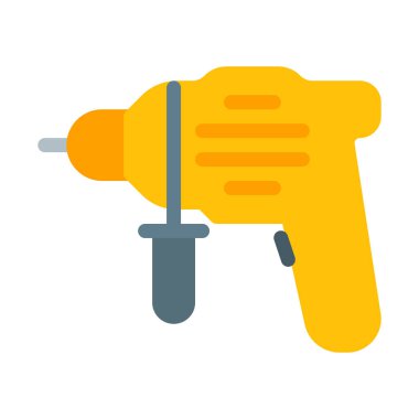 Taşınabilir sondaj makinesi simgesini, basit vektör çizim