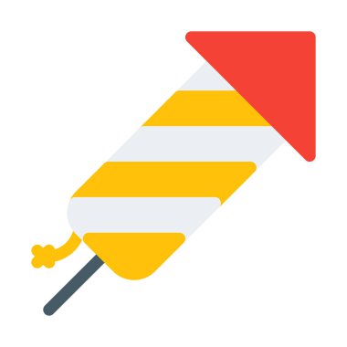 havai fişek roket simgesi, basit vektör çizim