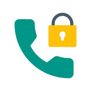 Kilitli veya şifreli arama simgesi, basit vektör çizim