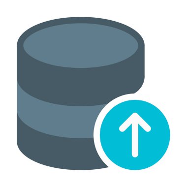 Veritabanı depolama simgesini, basit vektör çizim upload