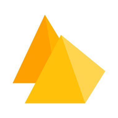 Mısır antik piramitler simgesi, basit vektör çizim