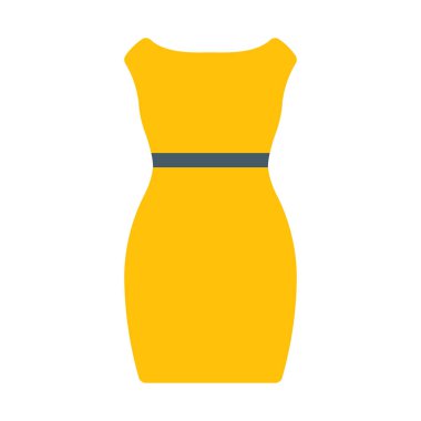 Kolsuz kadın elbise simgesi, basit vektör çizim